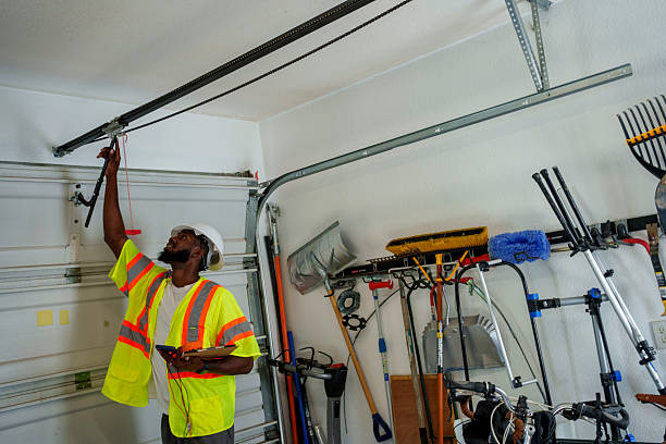 Professional Garage Door Panel Replacement technician working in Pender, NE